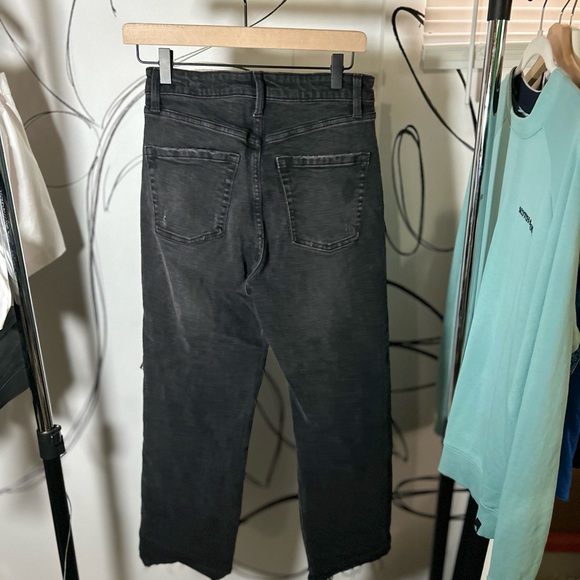 Wild Fable Women’s Distressed Black Relaxed Leg Jeans with Raw Hem, Size 4 - Picture 5 of 5